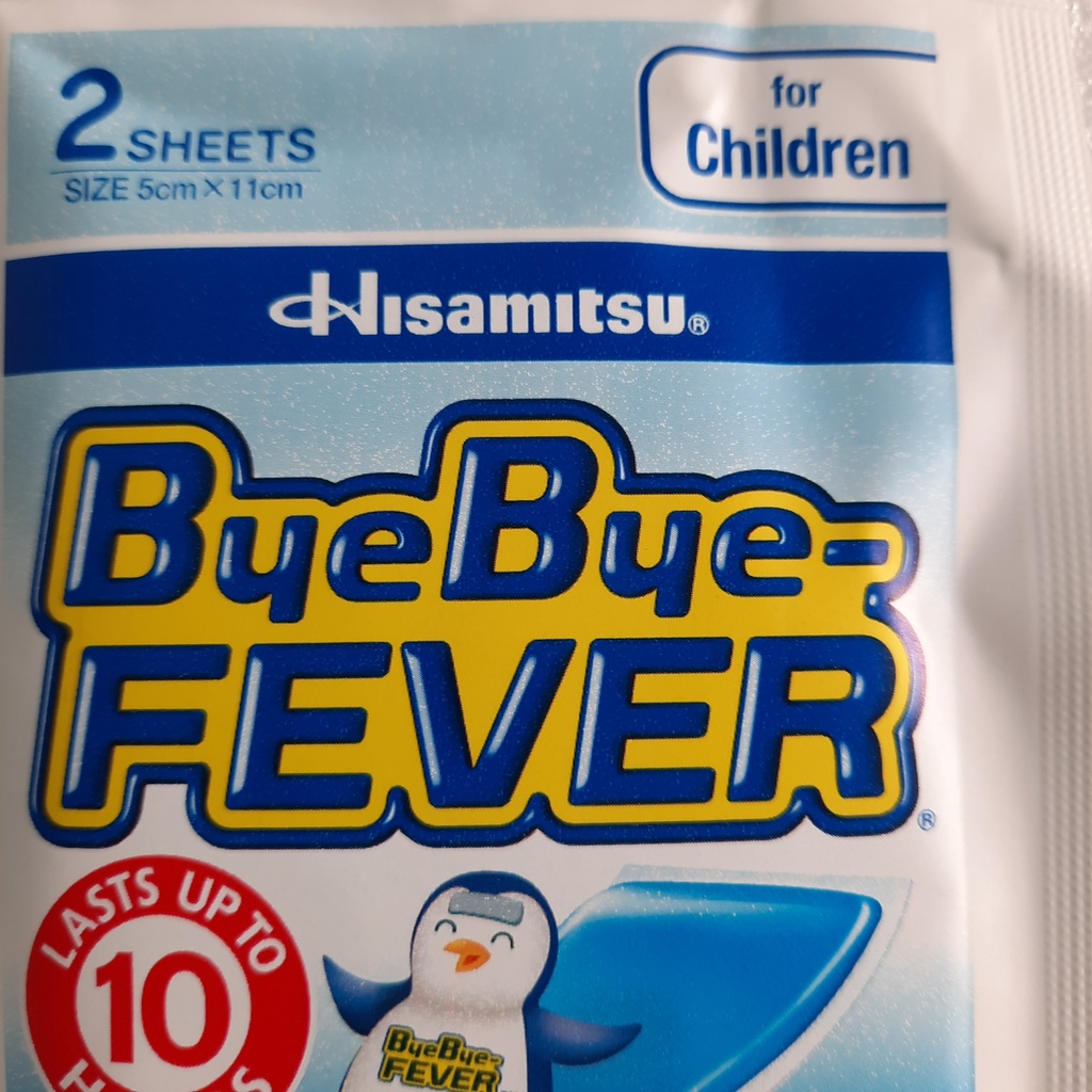 (HIỆU QUẢ 10H) Dán hạ sốt trẻ em Byebye Fever (1 bịch 2 miếng dán)