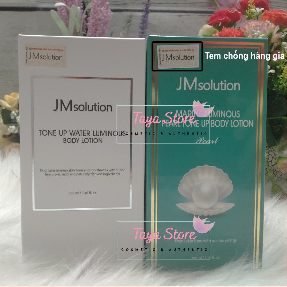 Sữa dưỡng trắng body JM Solution Tone Up Water Luminous 200ml Hàn Quốc nâng tone trắng và dưỡng ẩm sâu cho da