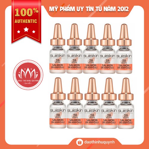 Combo 10 ống tinh chất cá hồi Suiskin DNA cá hồi phục hồi da sau 28 ngày