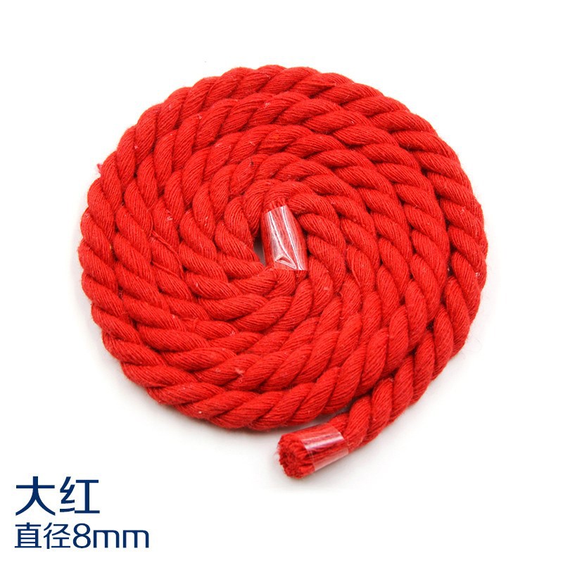 Dây thừng bện sợi lanh cotton ba màu 4mm 20mm