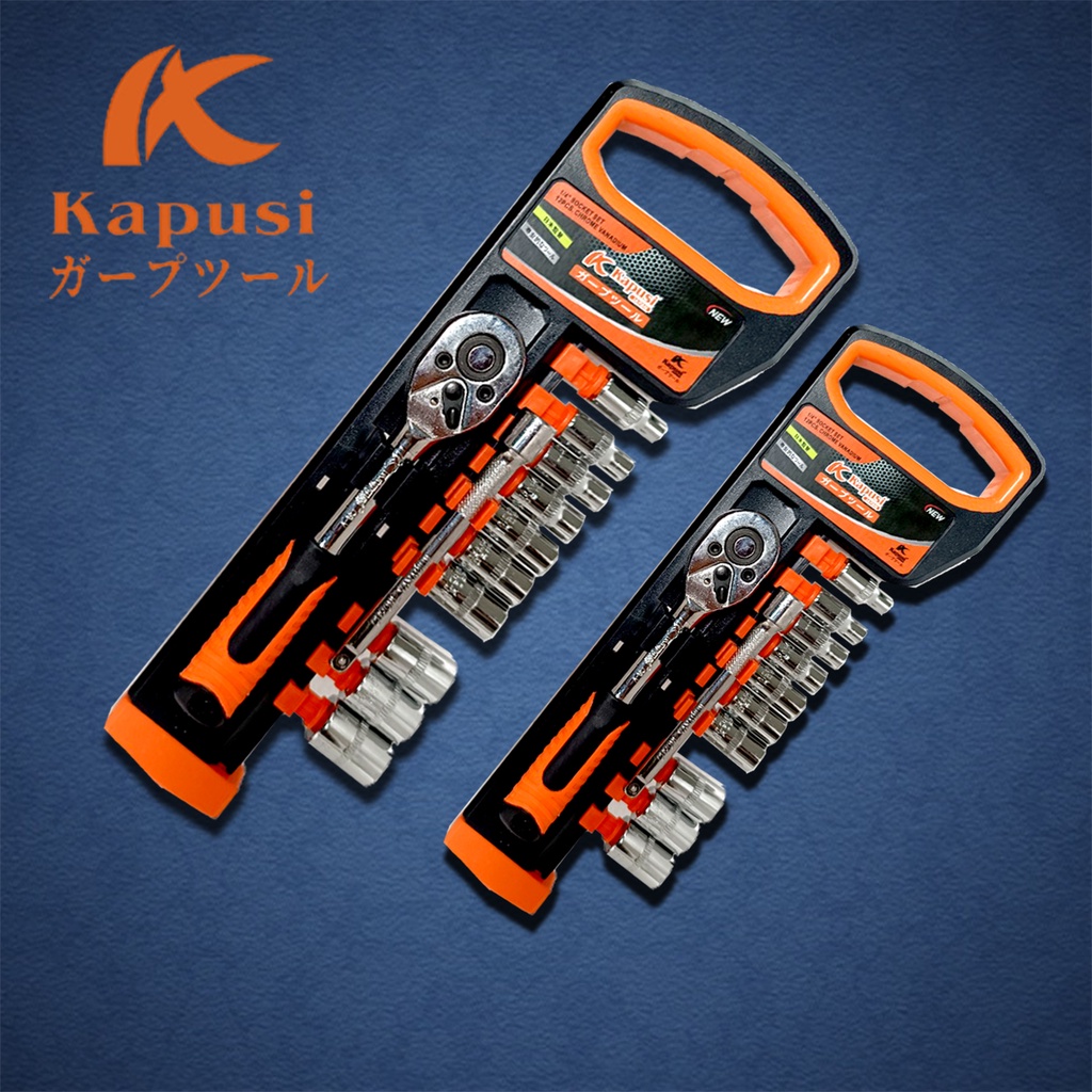 Bộ khẩu 1/4 12 chi tiết Kapusi- chuyên sửa chữa bảo trì xe máy, thiết bị nhà xưởng