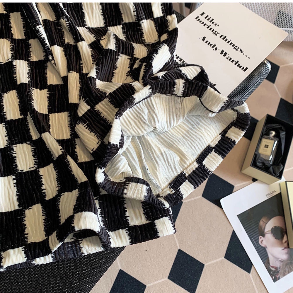 COZOK Quần Dài Lưng Cao Dáng Rộng Xếp Ly Phối Dây Rút Thời Trang Vintage Trẻ Trung