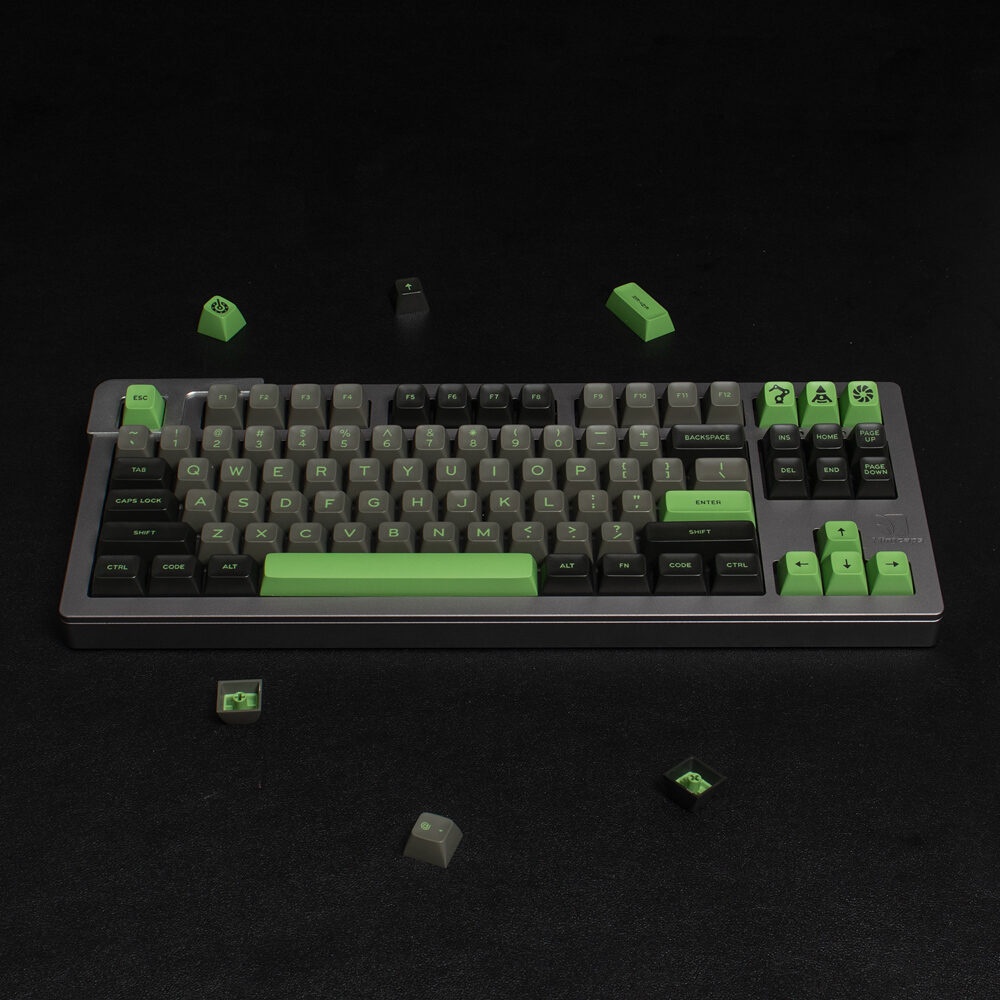 Bộ Keycap SA CSP Black Green 172 Nút Chất Liệu ABS Double Shot Cân được nhiều layout