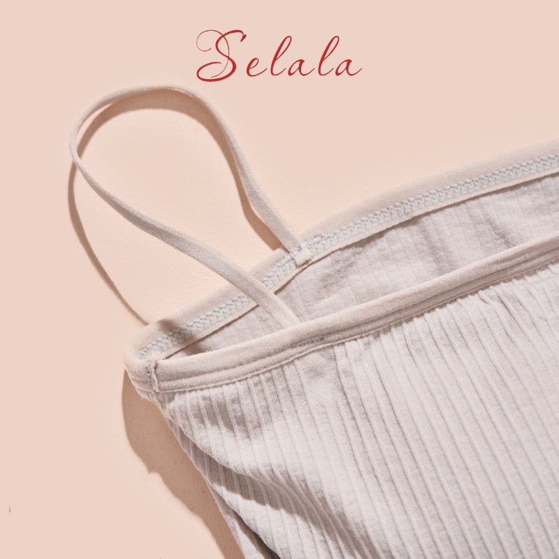 Áo Bra Croptop Selala Chất Cotton Gân Tăm Siêu Thoáng Mát Dễ Phối Đồ Br23
