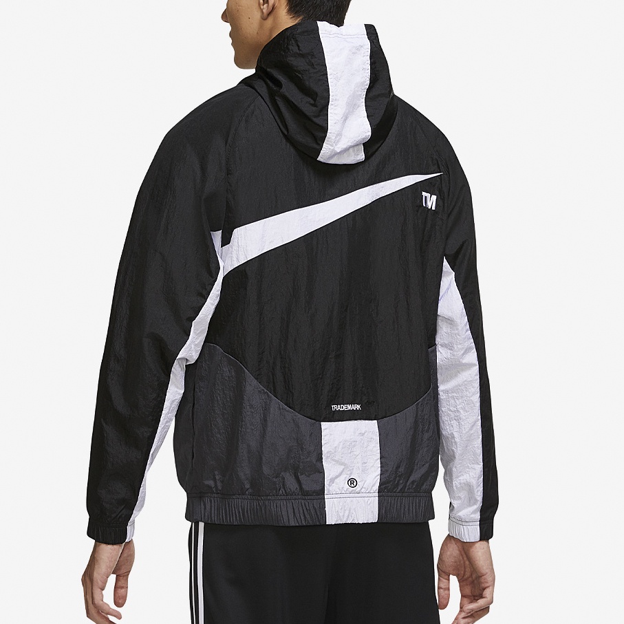 ÁO KHOÁC NIKE SWOOSH WOVEN HOODED LINED JACKET - BLACK