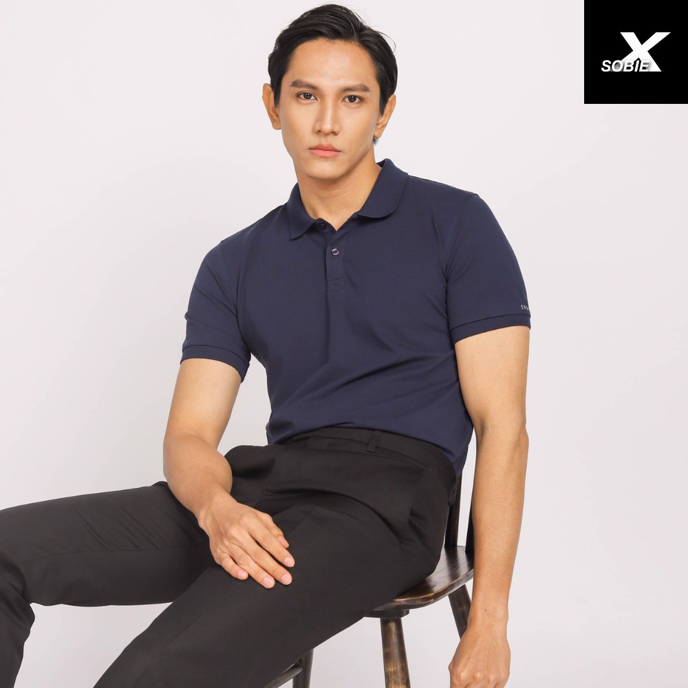 Áo Polo Nam Xanh Navy cổ bẻ vải Cotton bền màu, chuẩn form, sang trọng, lịch lãm - SOBIE