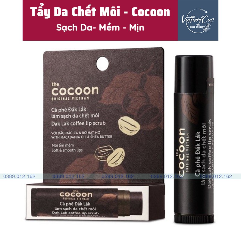 Tẩy Da Chết Môi Cocoon- Tẩy Da Chết Cà phê