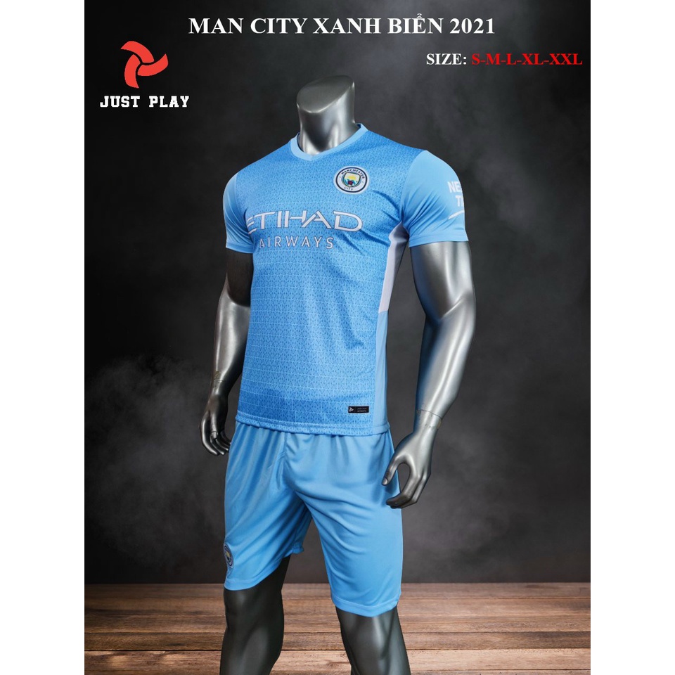 Bộ bóng đá Manchester City Justplay thun lạnh