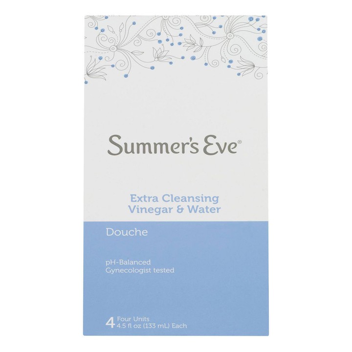 Bộ dụng cụ vệ sinh phụ khoa Summer's Eve Douche Extra Cleansing Vinegar &amp; Water, 4 x 133ml