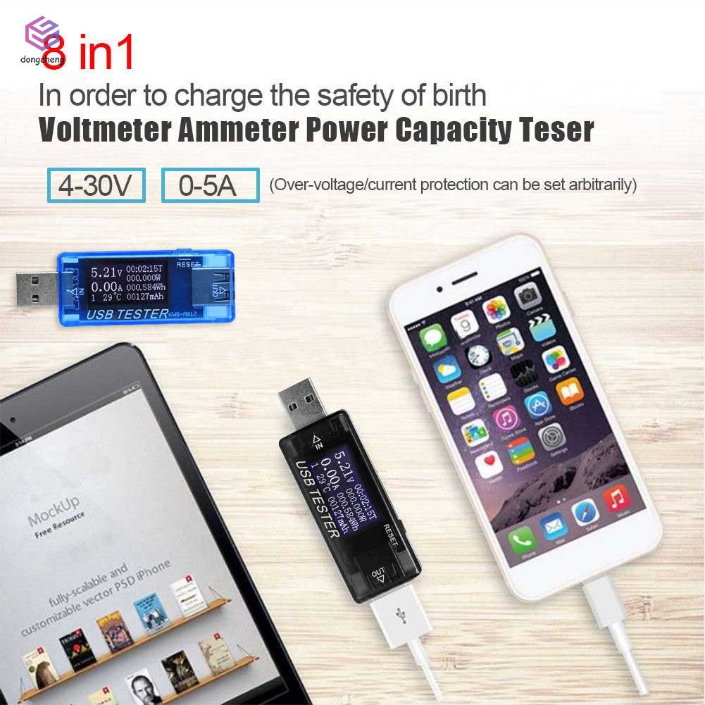 USB đo dòng điện đa năng 8 trong 1