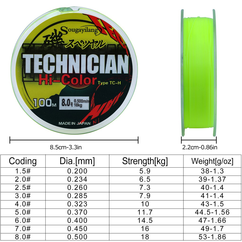 Cuộn dây câu cá Sougayilang Fluorocarbon 13-43LB 0.2-0.5mm 100M