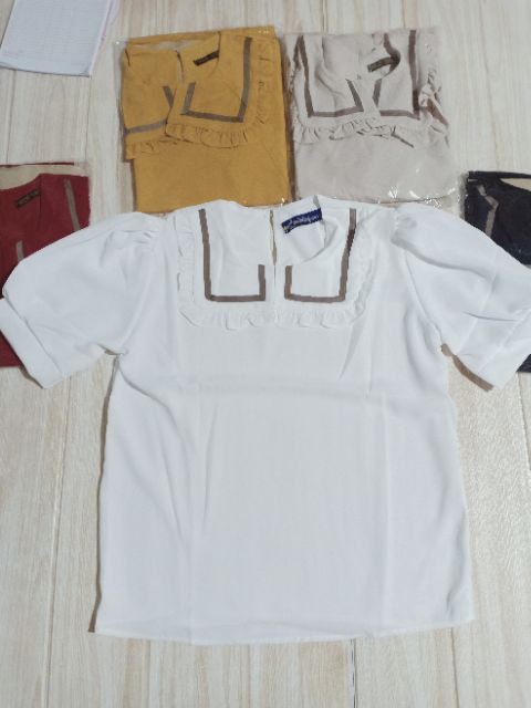 [Mã WA1606 giảm 15% đơn 99k] áo sơ mi vạt vuông viền bèo freeship50k | BigBuy360 - bigbuy360.vn