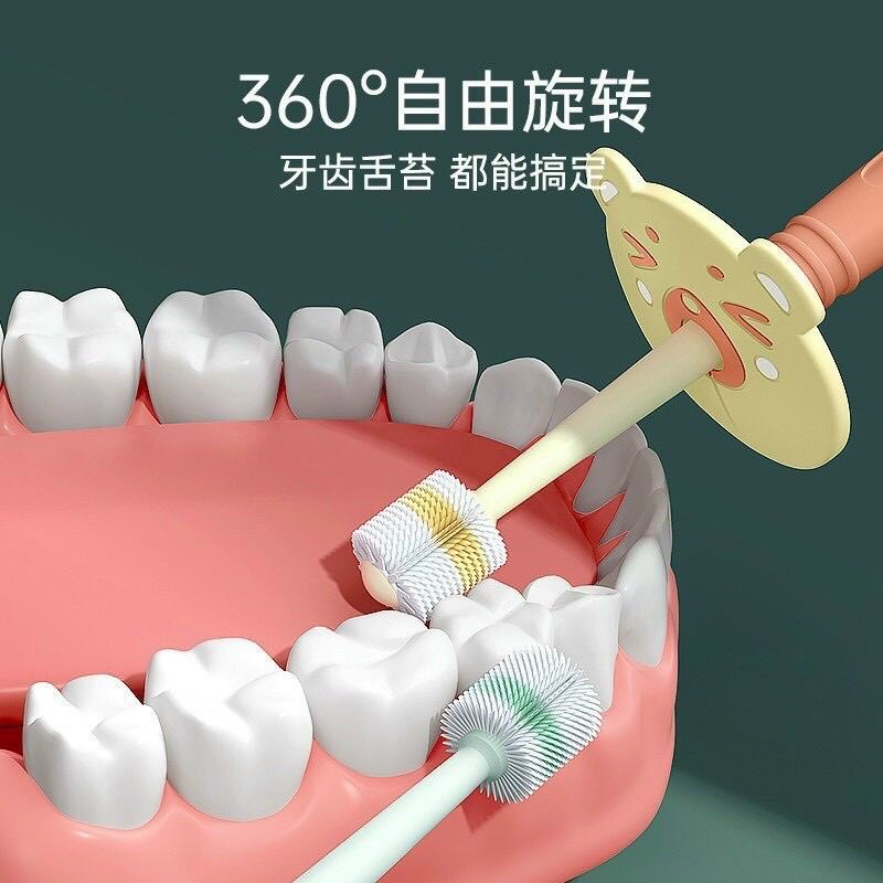 Bàn chải xoay 360 độ siêu mềm cho bé tập chải răng