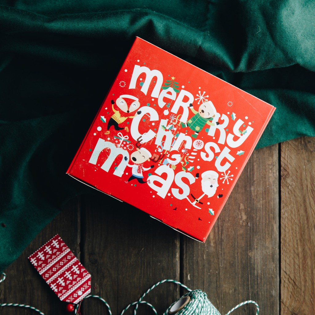 COMBO 20 hộp giấy vuông Christmas đỏ
