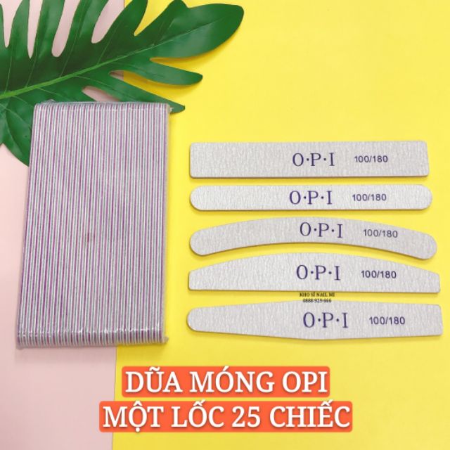 Dũa móng OPI loại dày đủ 5 hình chuyên dụng cho dân làm móng - một lốc 25 chiếc