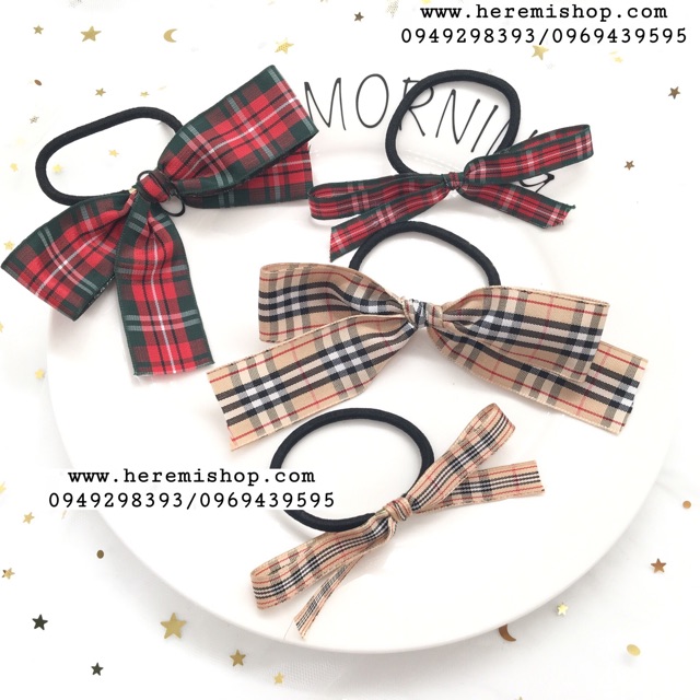 Ruy băng kẻ caro bản 1cm và 2.5cm (8 mẫu)