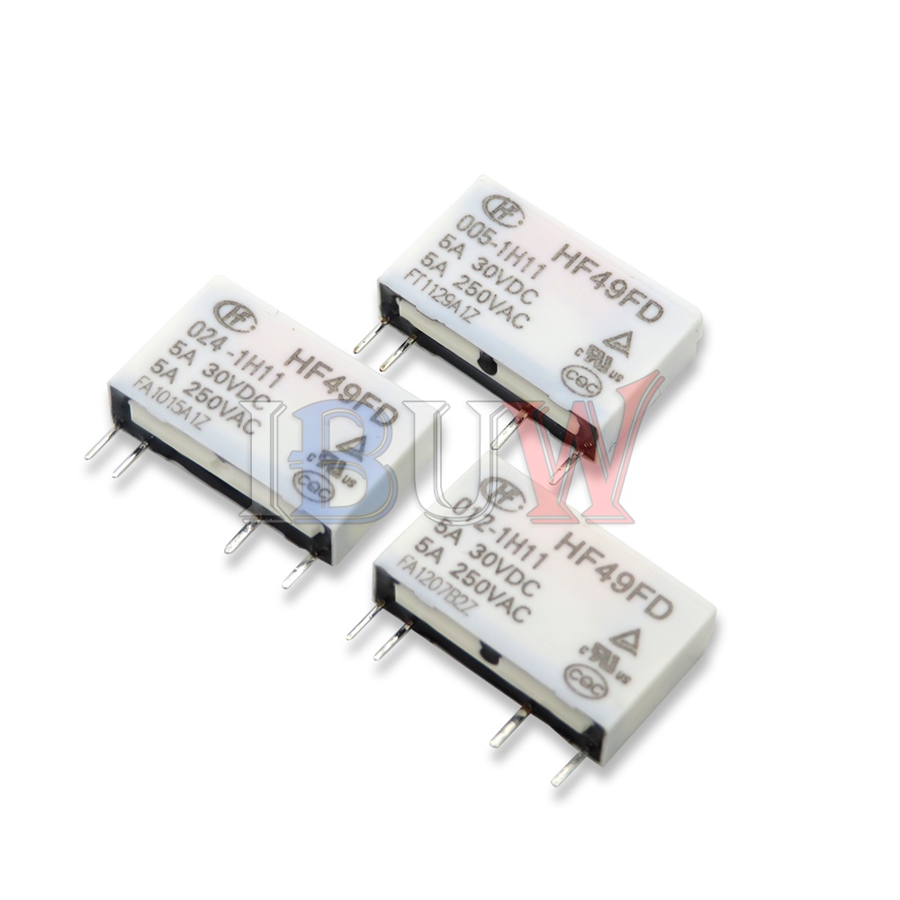 Bộ 2 Rơ Le HF49FD HF49FD-005-1H11 HF49FD-012-1H11 HF49FD-024-1H11 Hf2 024 1H11 4Pin 5A DC 5V 12V 24V 24V