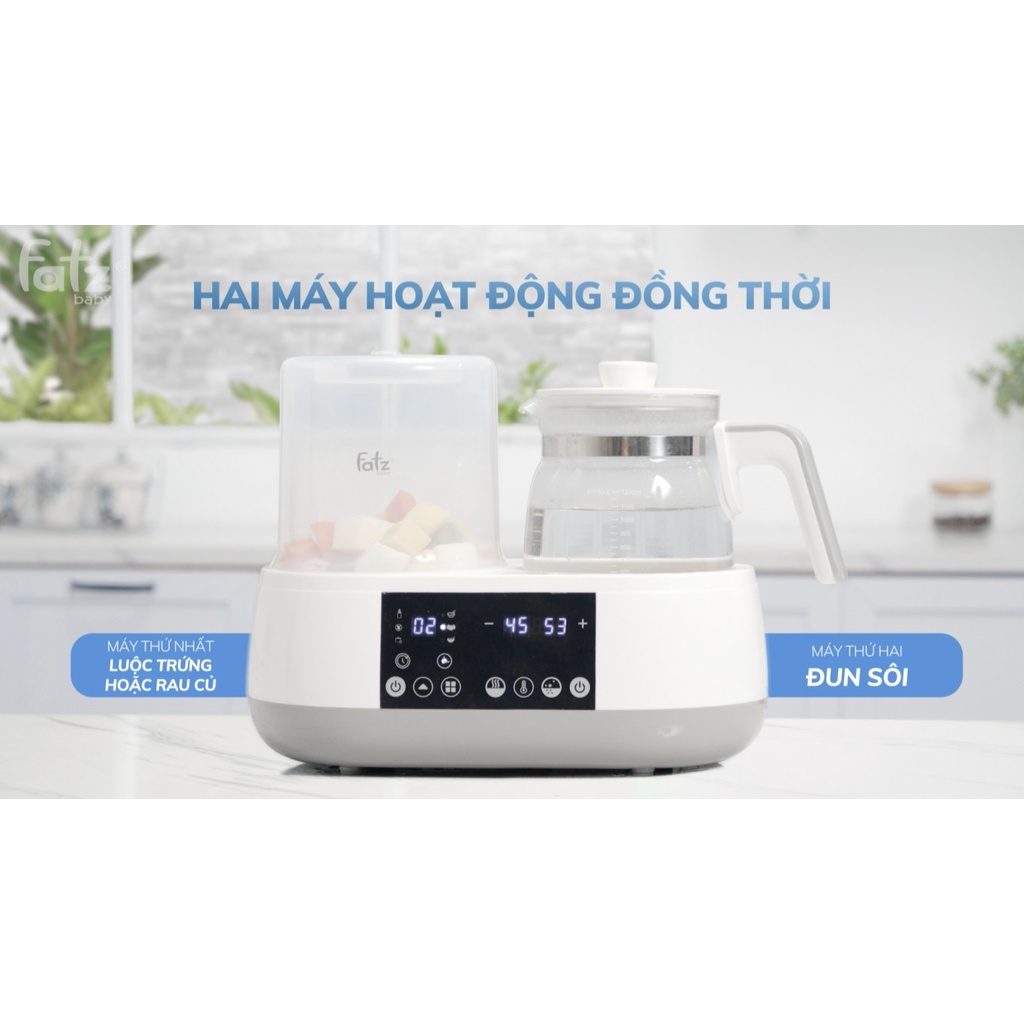 Máy hâm nước pha sữa và tiệt trùng đa năng điện tử (All on One) Fatz Multimax 1 - Fatzbaby FB9002SJ