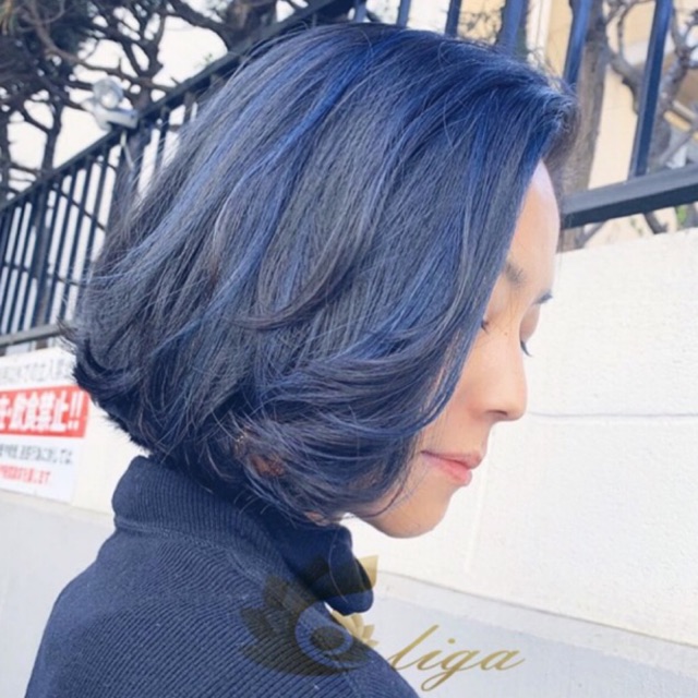 thuốc nhuộm tóc xanh dương khói tối + tặng oxy trợ nhuộm - mikeche.hair