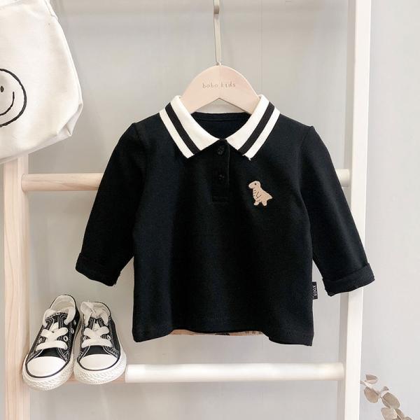 Áo polo bé trai,Áo Thun  Dài Tay Họa Tiết Thêu Hoạt Hình Thời Trang Theo Phong Cách Hàn Quốc Cho Bé Trai