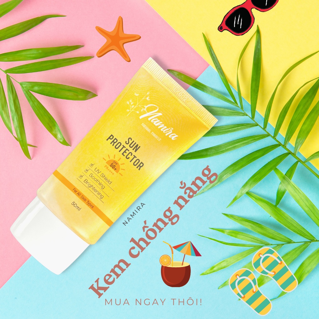 Kem Chống Nắng Kiềm Dầu Namira Sun Protector - Bảo Vệ Tối Đa SPF 50+, PA++++, Nâng Tông, Không Nhờn Rít 50ml | BigBuy360 - bigbuy360.vn
