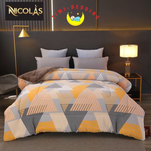 Chăn lông cừu Pháp họa tiết - Siêu ấm, nhẹ, không xổ lông - Timibedding