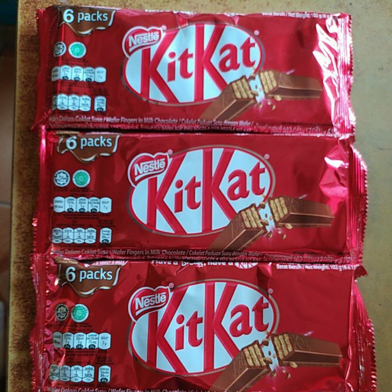 Bánh sô cô la kitkat gói 6 thanh (102g 6 thanh×17 g)