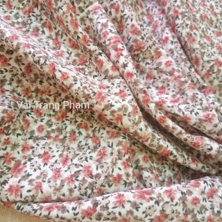 Vải lụa hoa nhí.(sẵn hàng)