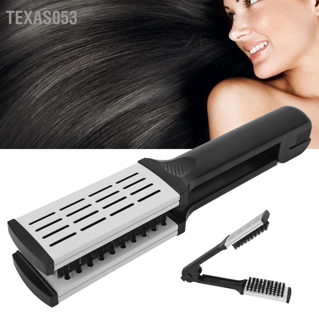 Texas053 Lược duỗi thẳng Rỗng khí chịu nhiệt độ cao Bàn chải tạo kiểu tóc hai mặt màu đen trắng cho nhà