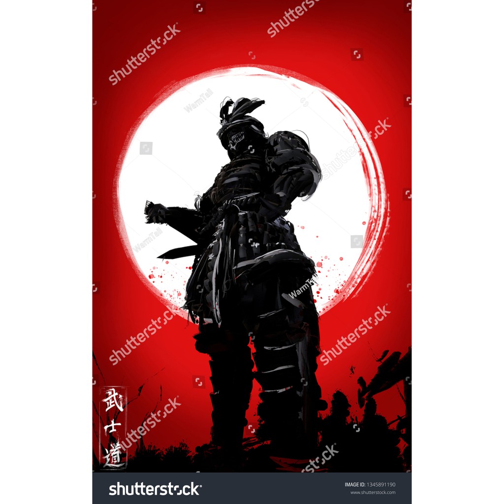 Tranh lụa 3d Samurai Nhật Bản 06