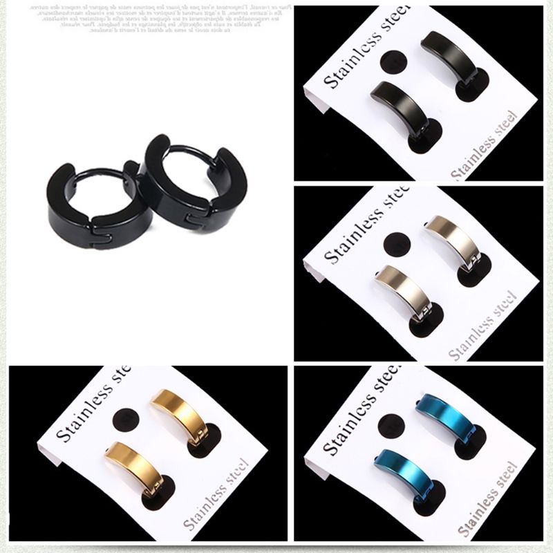 Set 6 Đôi Bông Tai Hình Thánh Giá Bằng Thép Không Gỉ Phong Cách Cho Nữ