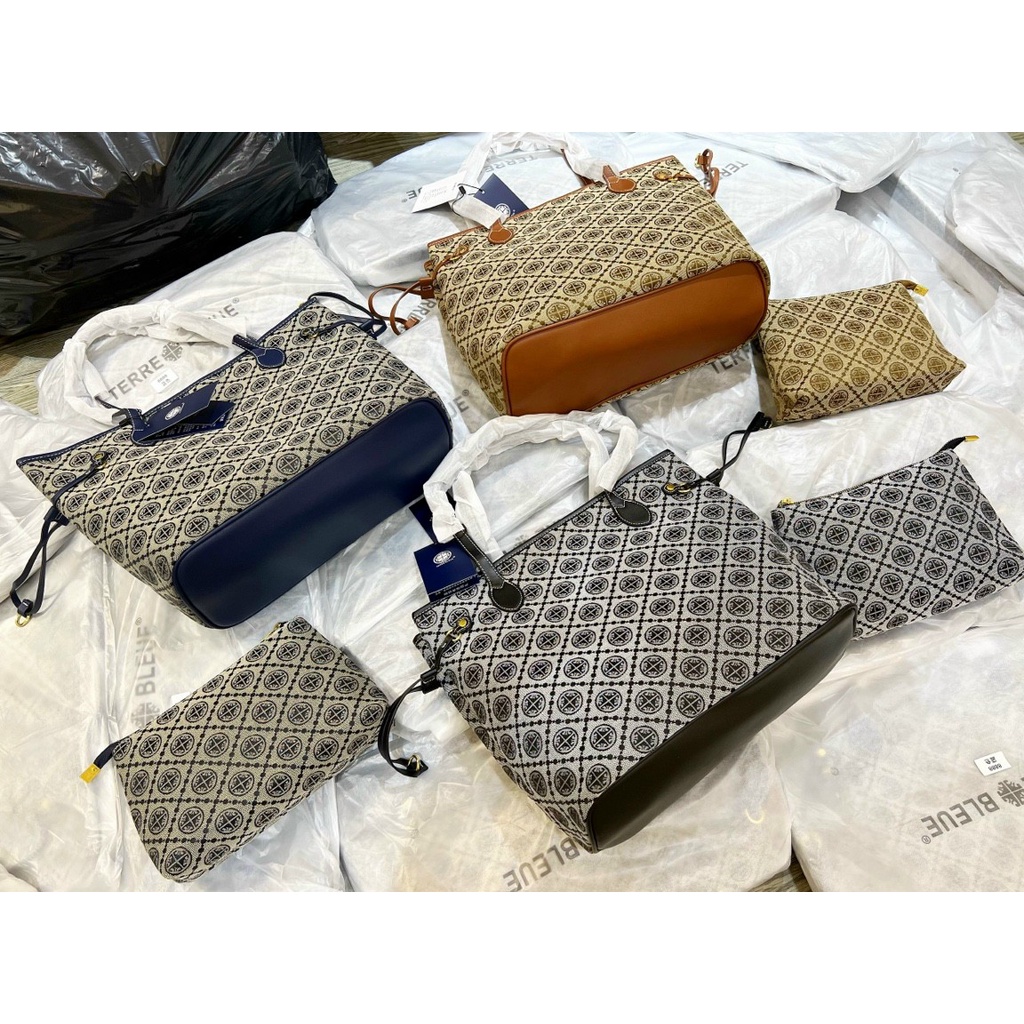 túi tote kèm ví TERRE BLEUE TOTE hàng xuất khẩu châu Âu size 33-44cm*30cm*14cm đủ màu