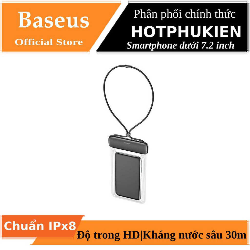 Túi chống nước cao cấp cho điện thoại 7.2 inch trở xuống chuẩn chống nước IPx8 hiệu Baseus Let'sGo - Hàng chính hãng