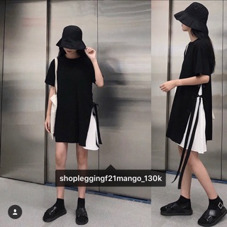 Váy phối dây nơ eo