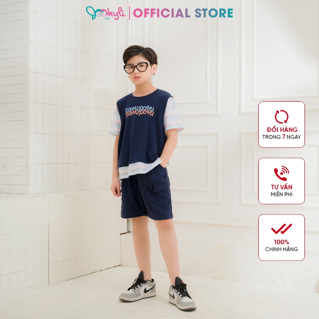 Đồ bộ bé trai thiết kế Jookyli dáng cộc tay quần short Charisma 94B0554