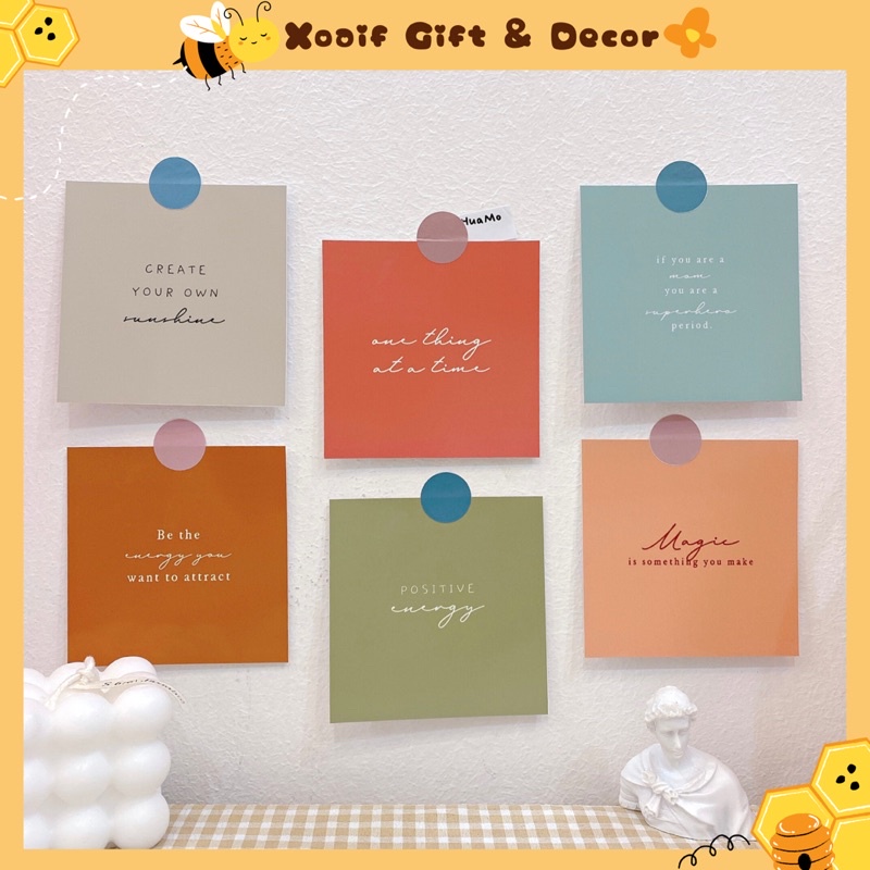 Set 6 tấm postcard thiệp TEXT, TONY có sẵn decor trang trí phòng cực xinh