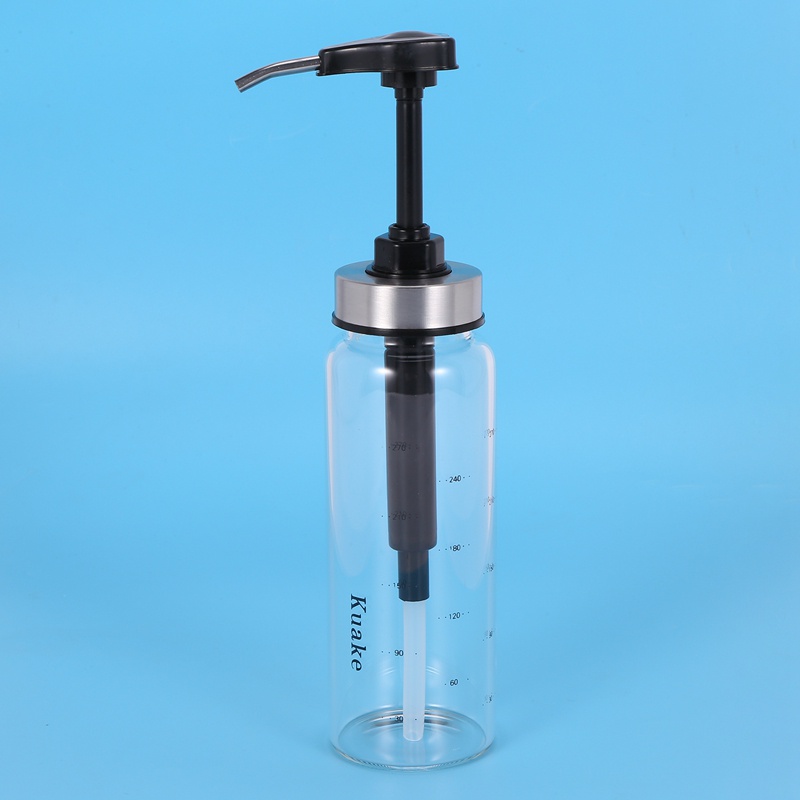 Chai Thủy Tinh Đựng Sốt Có Vòi Bơm Chống Rò Rỉ Cho Nhà Bếp Honey Ketchup Mù Tạt Mayo