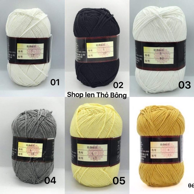 Len milk cotton loại 1