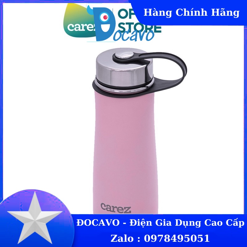 Bình giữ nhiệt thể thao CAREZ 590ML VFC688SP-590 - màu hồng Đocavo