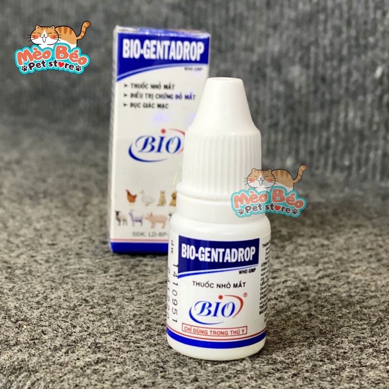 Nhỏ Mắt cho Chó Mèo Bio - Gentadrop 10ml