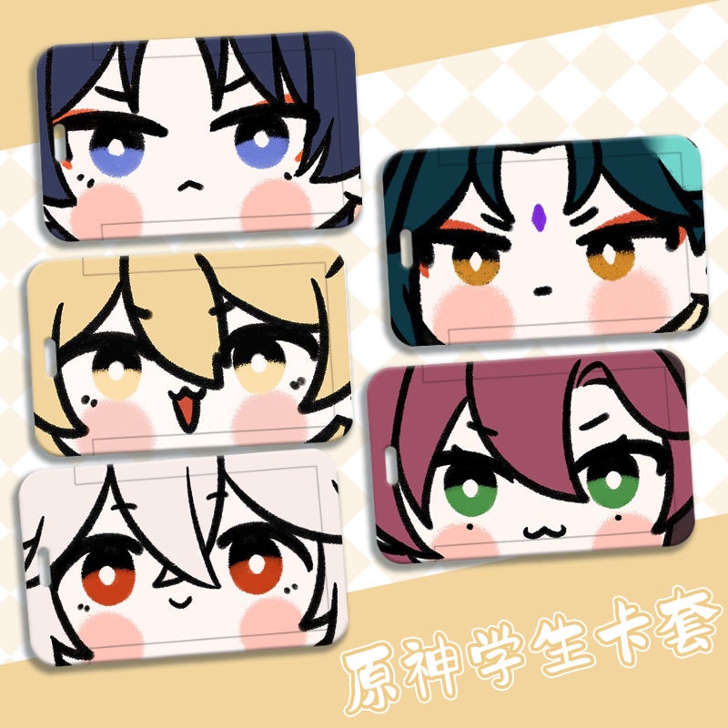 Ốp Điện Thoại Đựng Thẻ ID Hình Anime Genshin Va Chạm Xiao Hutao Cho Học Sinh
