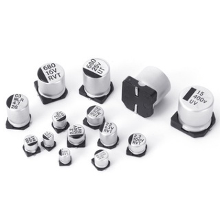 SET 5 CON Tụ nhôm 220uf25v chân dán SMD Capacitor