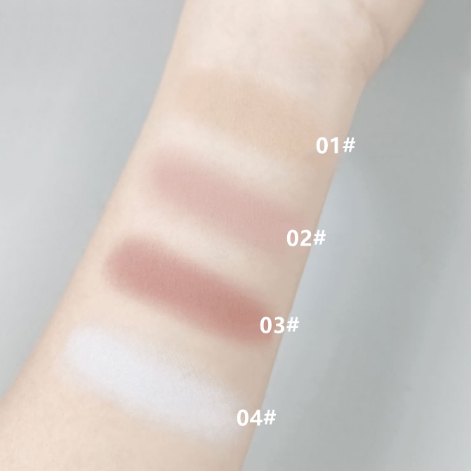 Bảng Phấn Má Hồng KAKASHOW 4 Màu Tông Nhung Lì Kiểm Soát Dầu Chống Nước Làm Sáng Da ruiyan