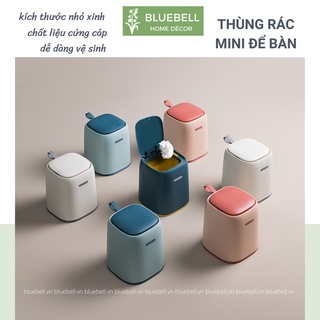 Thùng rác mini để bàn, phòng khách, bếp-wastebin sọt rác cỡ nhỏ dễ thương để trên xe ô tô bluebell