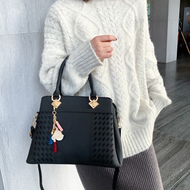 Túi Xách Nữ Công Sở Họa Tiết Thêu