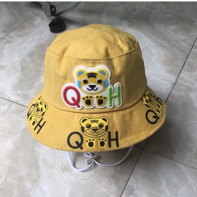 Mũ Tai Bèo Vải hình chó QH Hai Mặt Chống Nắng Thời Trang Cho Bé