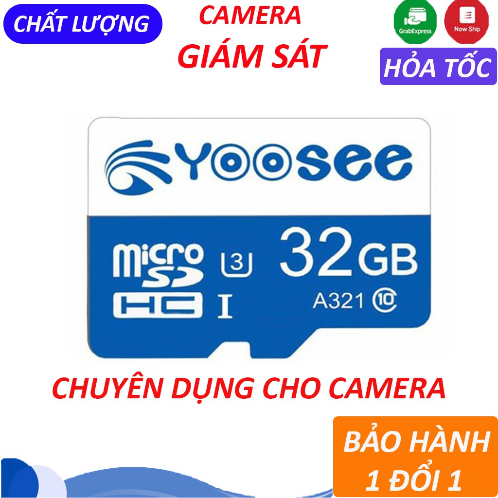Thẻ Nhớ YooSee 32GB chuyên cho camera giám sát - Thẻ nhớ cao cấp tốc độ cao tự xóa ghi đè | BH 12 Tháng | WebRaoVat - webraovat.net.vn