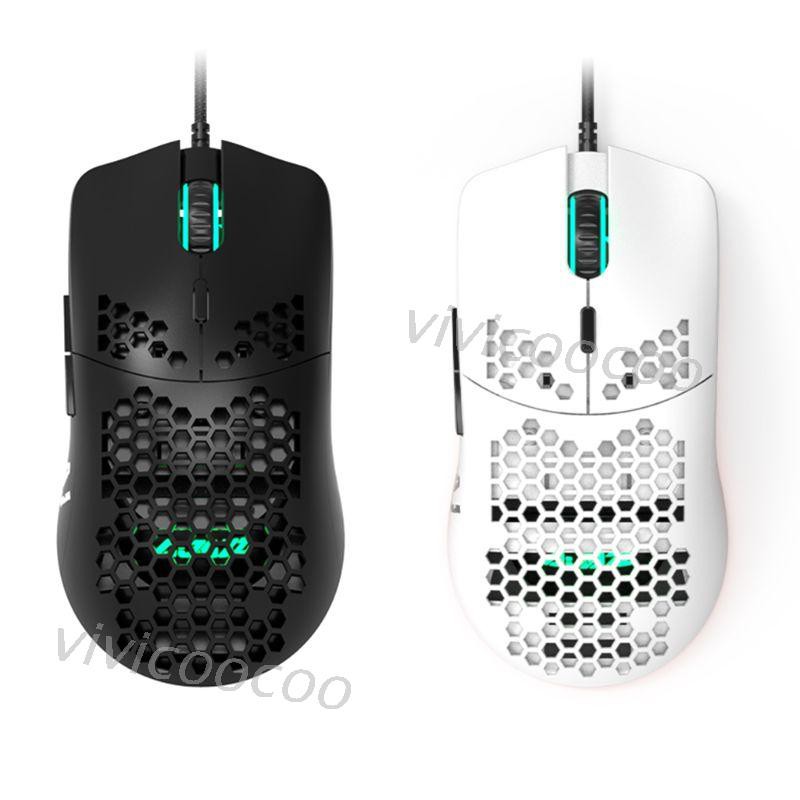 For AJ390 Lightweight Wired Mouse Hollow-out Gaming Mouce  DPI Adjustable 7Key