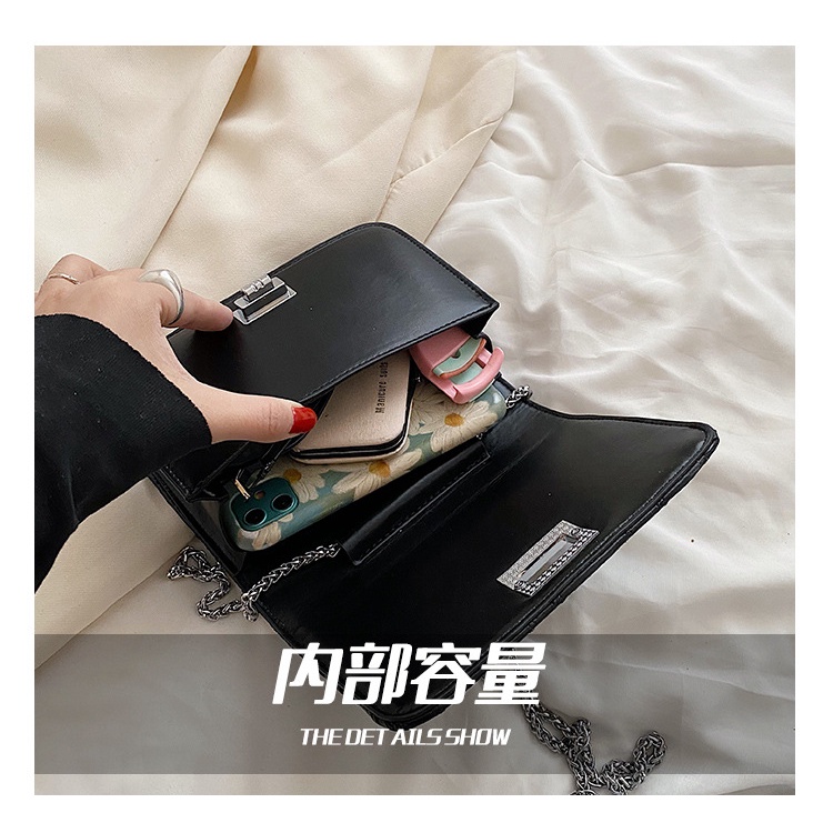 Túi Đeo JASMIN NOIR Chéo Nắp Lật Khóa Nhỏ Họa Tiết Caro Cổ Điển Cho Nữ