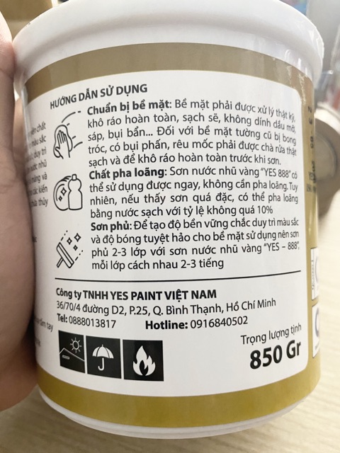 Sơn Nước Nhủ Đồng Yes Paint 850gram